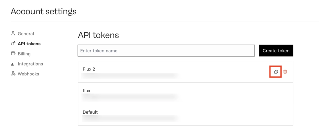 account serting replicate