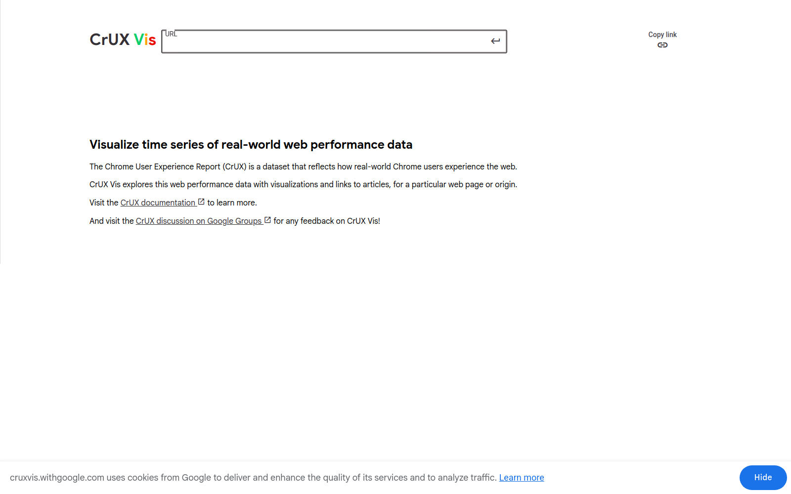 Capture ordinateur de cruxvis.withgoogle.com