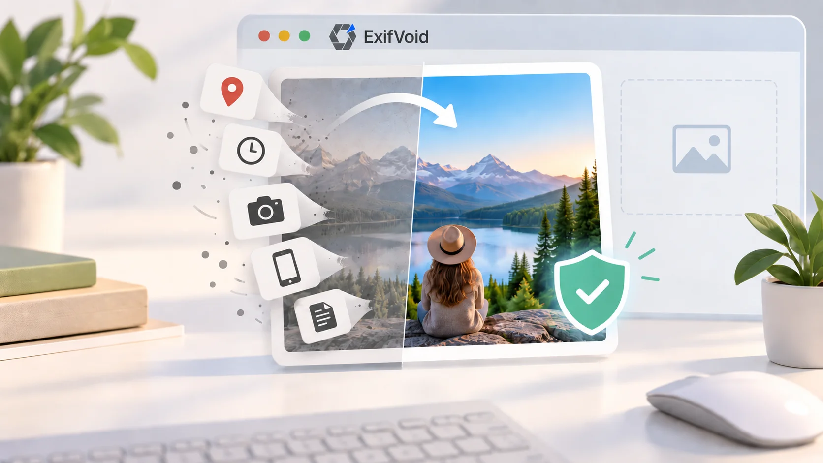 Nettoyage photo ExifVoid au bureau